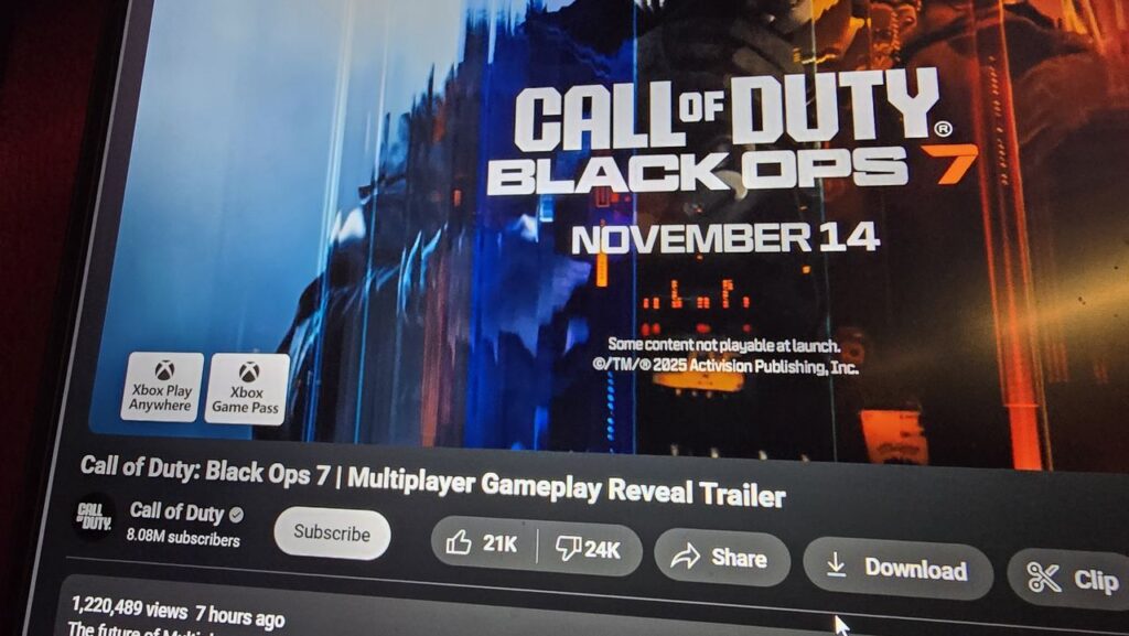 Call of Duty’s generational challenges re-emerge as Black Ops 7’s multiplayer trailer divides fans — 1.2 million views in 7 hours with 50:50 like to dislike ratio
