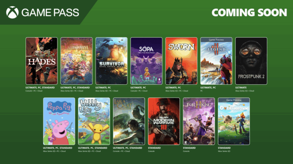 Hades, Sworn, Visions of Mana, and More Added to Xbox Game Pass This Month