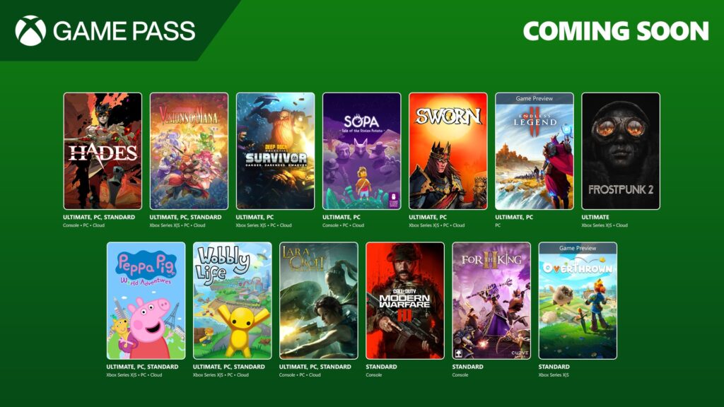 Coming soon to Xbox Game Pass: Hades, Visions of Mana, Frostpunk 2 and more