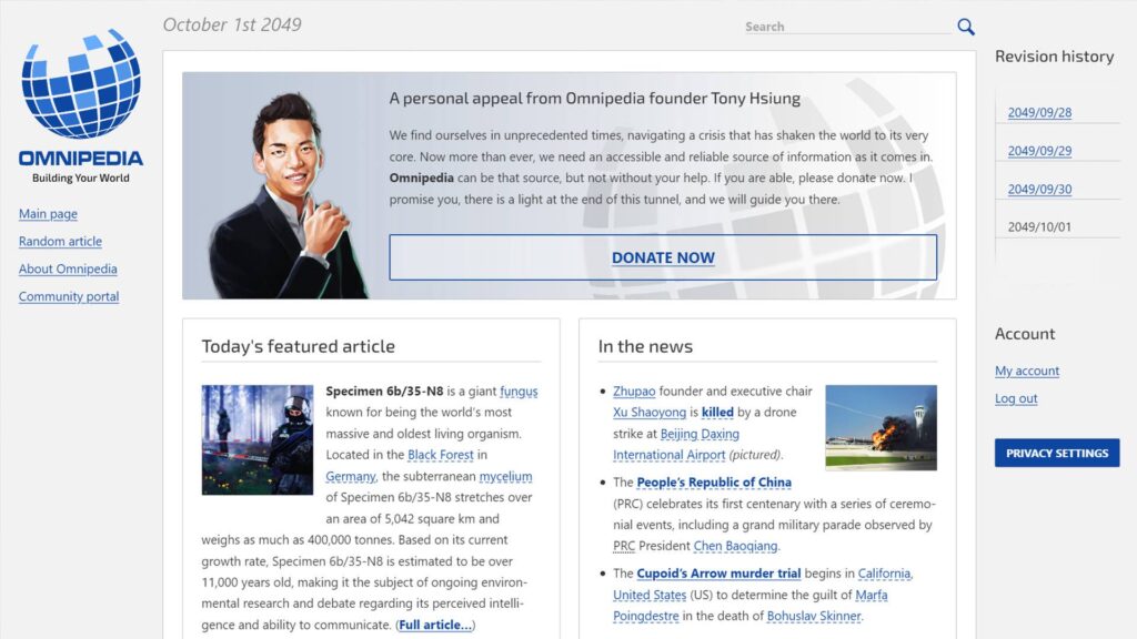 In Neurocracy, it’s up to you to solve a murder mystery through the internet’s greatest resource, Wikipedia
