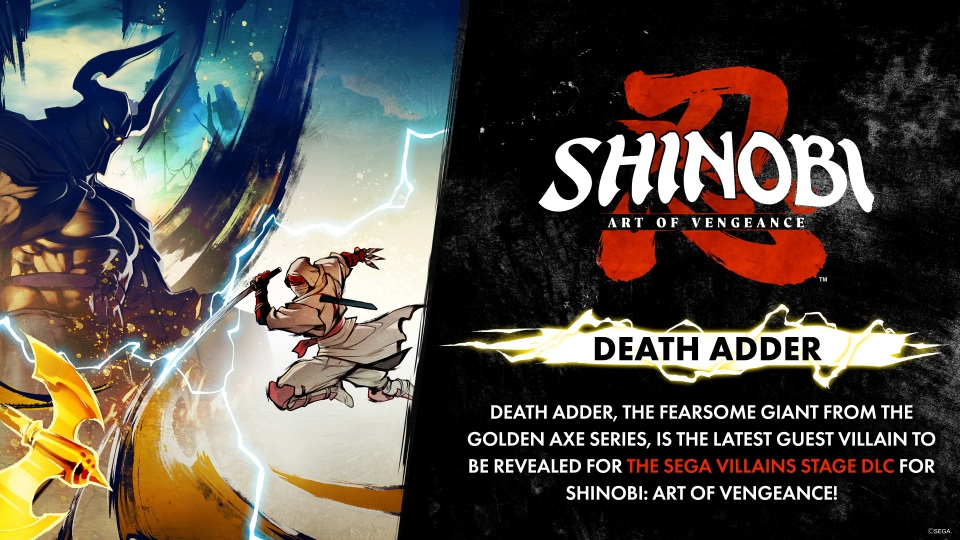 SHINOBI: Art of Vengeance will feature a Golden Axe villain in a future DLC