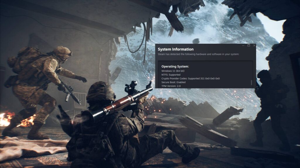 Steam’s latest beta lets you easily check if you have Secure Boot enabled before firing up Battlefield 6 or Call of Duty