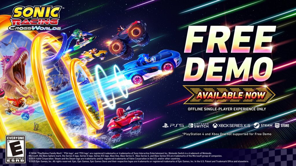 The Sonic Racing: CrossWorlds demo is now available