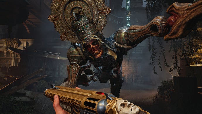 Crisol is a baroque Spanish horror shooter with blood bullets that sometimes feels too wooden for comfort
