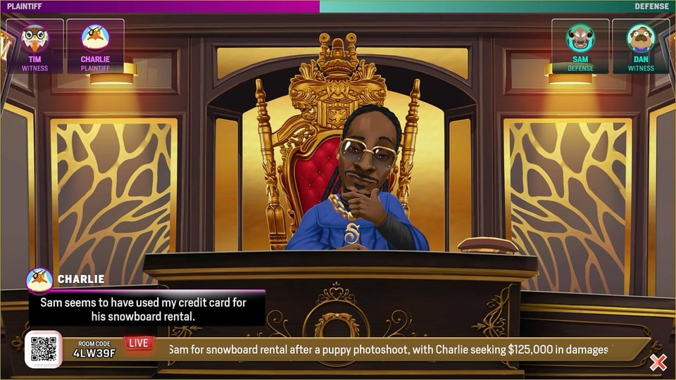 Amazon Luna wants to take over family GameNight, with Snoop Dogg presiding over Courtroom Chaos