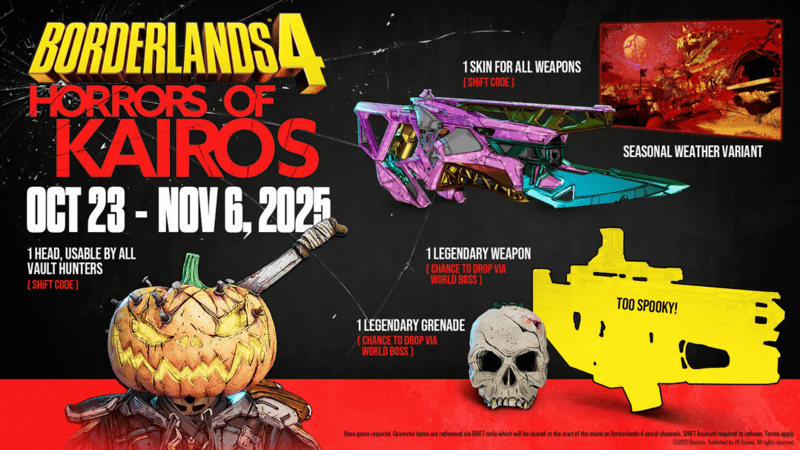 Borderlands 4’s Horrors Of Kairos Is Set To Scare Players Next Week