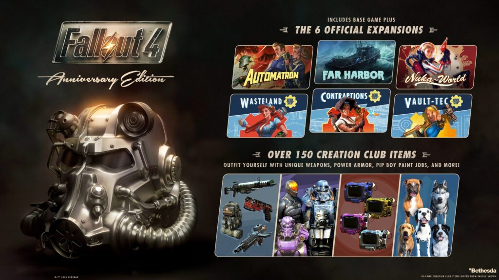 Fallout 4: Anniversary Edition Announced for November 10th, Includes 150+ Creations