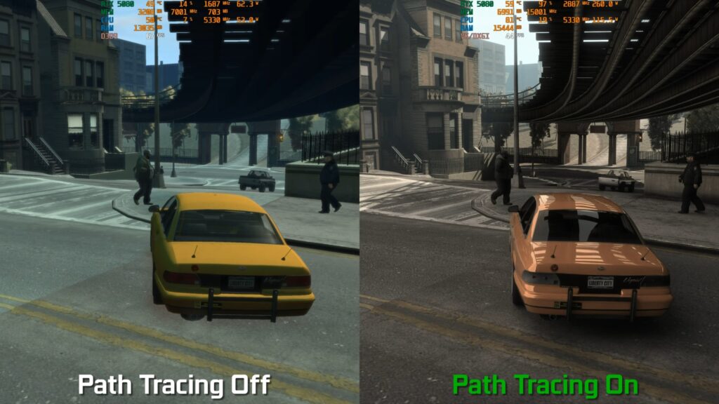 GTA 4 RTX Remix Path Tracing Mod Graphics Comparison Video