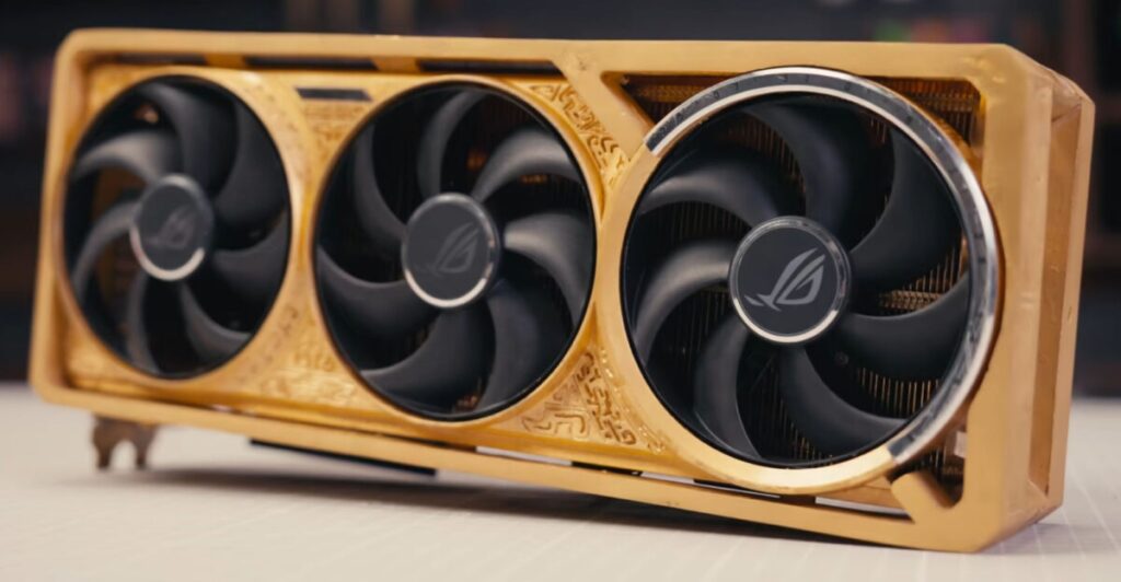 ASUS presents a RTX 5090D made of solid gold