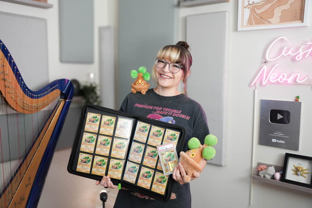 She’s collecting every Pokémon hole card, and no one can stop her