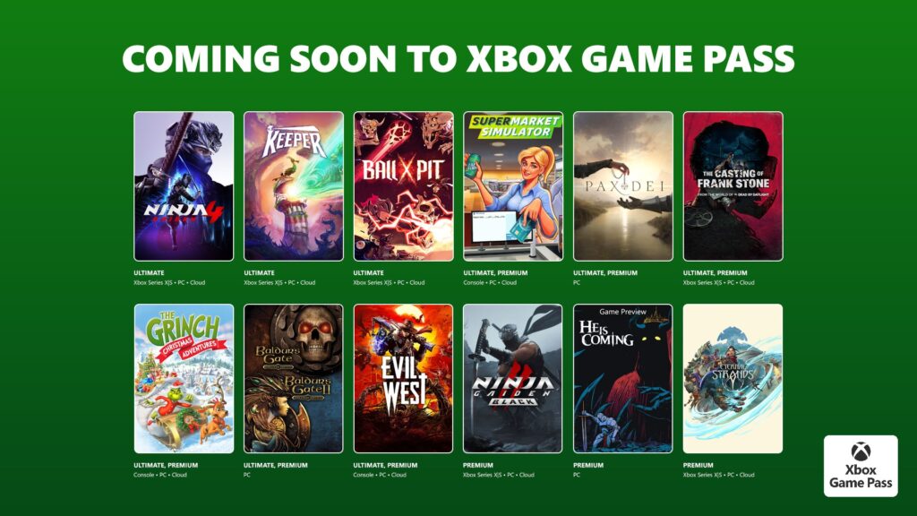 Coming soon to Xbox Game Pass: Ninja Gaiden 4, Keeper, Supermarket Simulator, and more