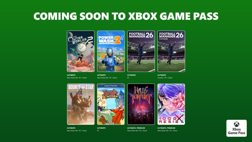Coming to Xbox Game Pass: PowerWash Simulator 2, The Outer Worlds 2, Football Manager 26 and more…