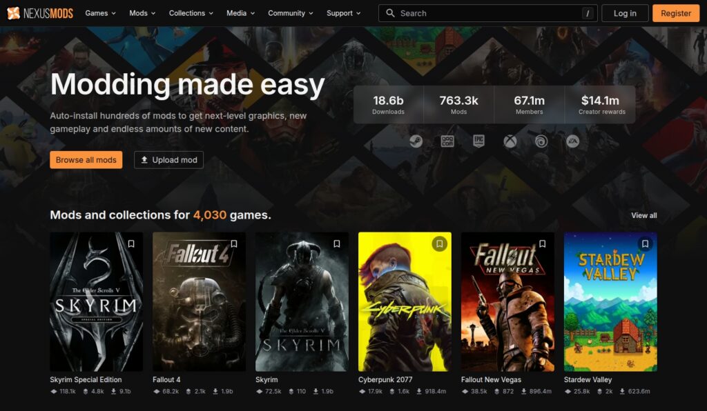 Instant Gaming and Nexus Mods have become partners