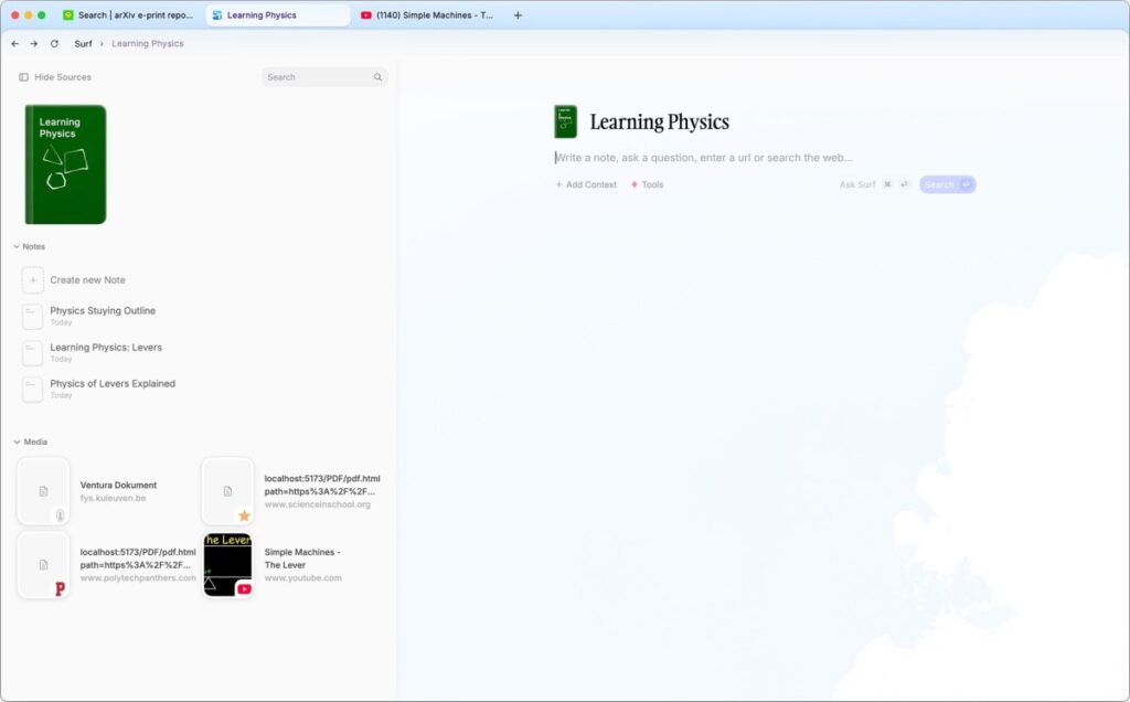 Deta’s Surf app is an amalgamation of an AI browser and NotebookLM