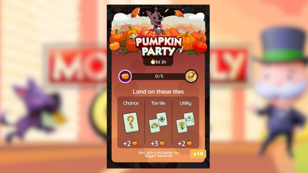 Monopoly GO: Pumpkin Party Rewards and Milestones