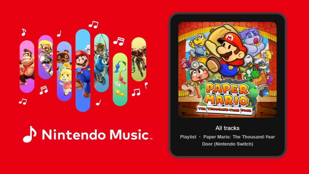 The soundtrack for Paper Mario: The Thousand-Year Door is now available on Nintendo Music