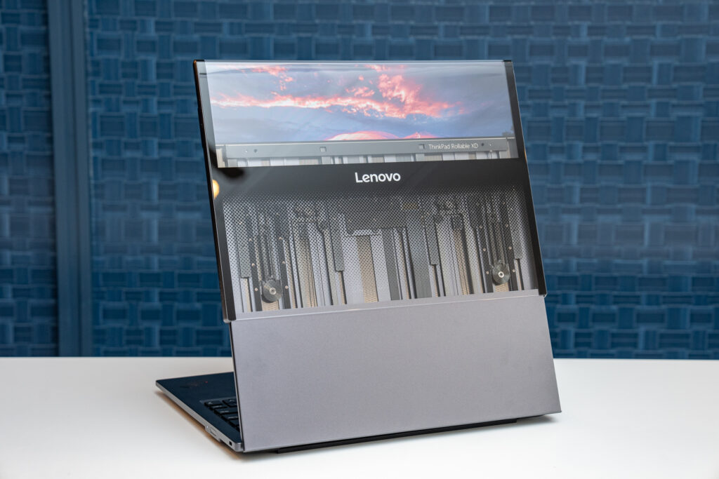 This ThinkPad laptop concept has a rollable display that wraps around its lid