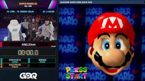 How AGDQ Pulled Off A 70-Person Super Mario 64 Speedrun