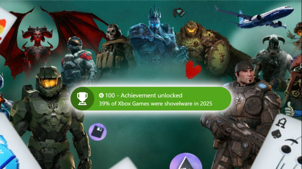 Xbox has a shovelware problem — 40% of 2025 releases were Gamerscore spam, according to a new report