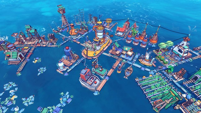 Flotsam review – Waterworld becomes a cosy post-apocalyptic city builder