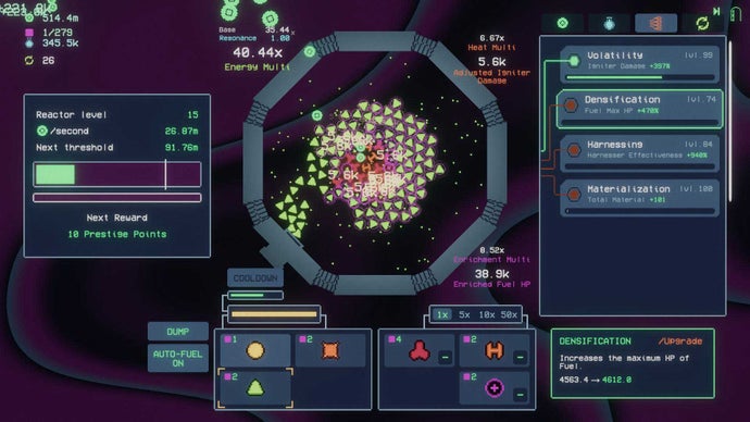 Help! I’m caught in the grip of a clicker game where you feed the belly of a fusion reactor