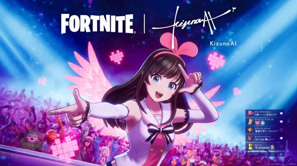 Kizuna AI Makes Epic Entrance into Fortnite with Custom Skins and Music Tracks