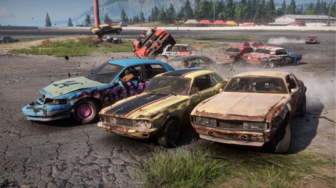 Wreckfest 2’s career mode is based around a fender bending moral alignment chart of lawful racers and chaotic crashers