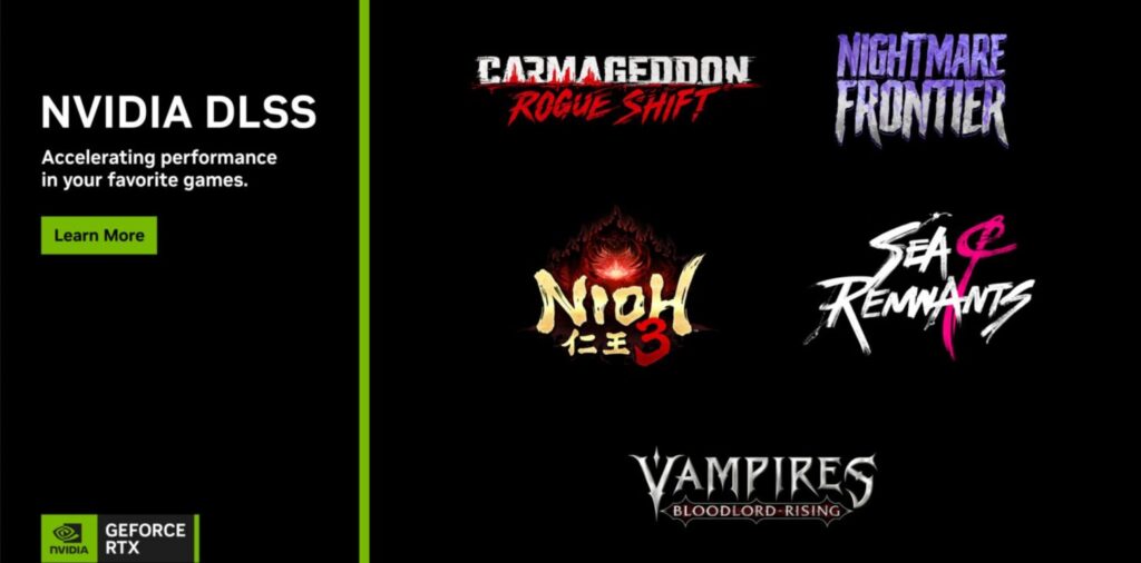 Nioh 3, Sea of Remnants, and Vampires: Bloodlord Rising Add Support for NVIDIA DLSS 4 with Multi-Frame Generation