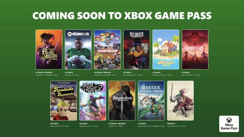 Avatar: Frontiers of Pandora, High on Life 2, and Kingdom Come: Deliverance Headline New Xbox Game Pass Games