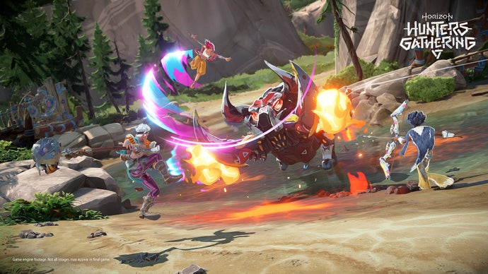Horizon Hunters Gathering is a co-op action take on the robo dino series that borrows from Fortnite, Hades and Monster Hunter