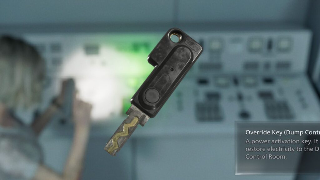 How to get the Dump Control Room Override Key in RE9