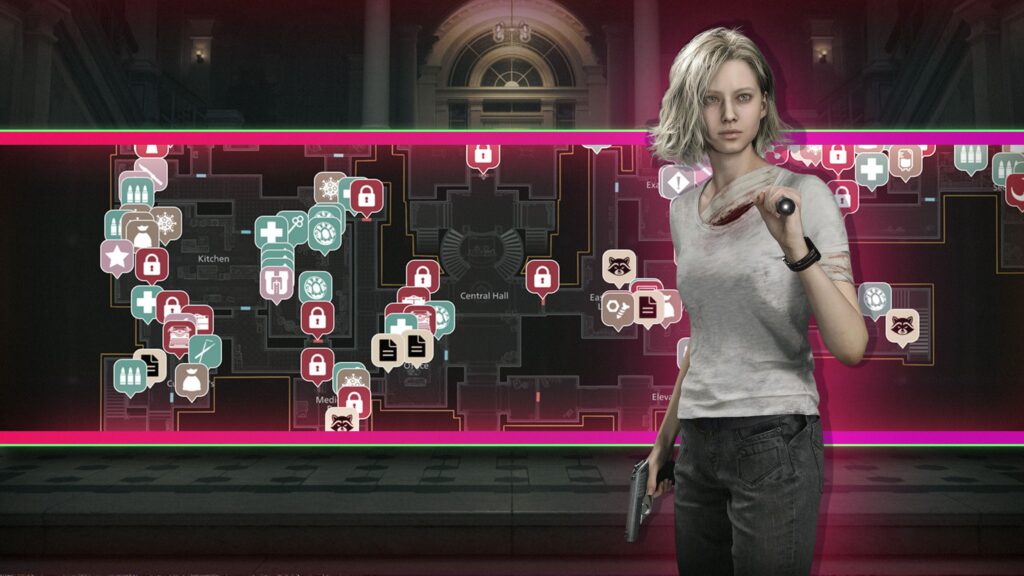 Resident Evil Requiem interactive maps of Care Center, Raccoon City, and more