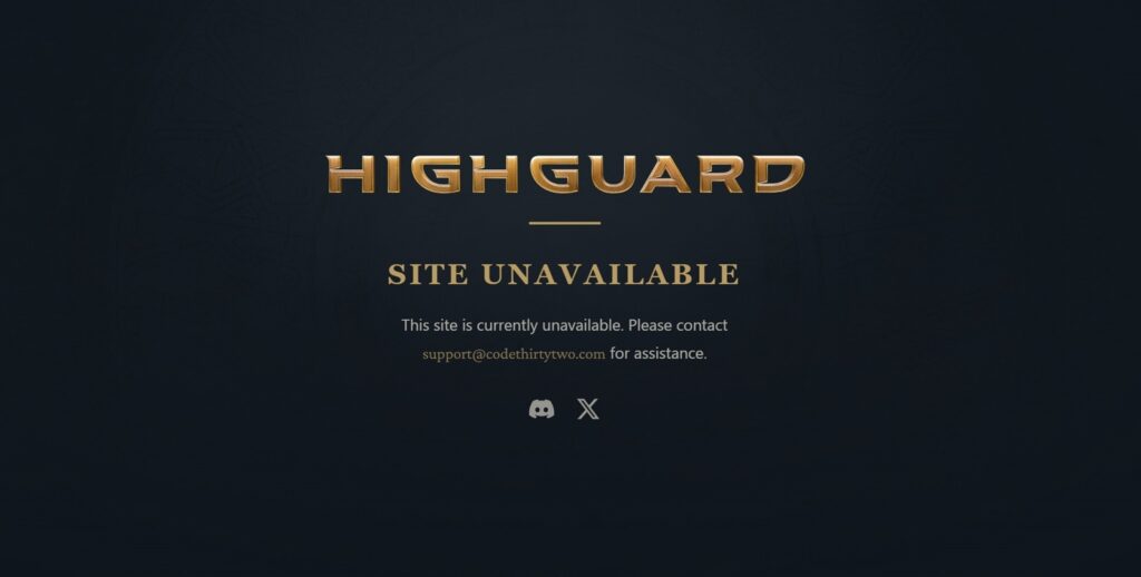 (UPD) Highguard’s website is no longer online