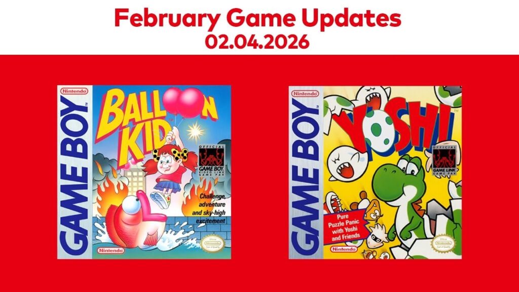 Yoshi and Balloon Kind for the Game Boy are now available on Nintendo Switch Online