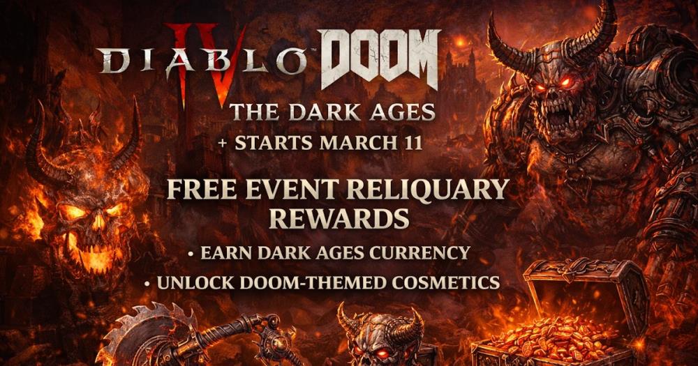 Diablo IV x DOOM: The Dark Ages Starts March 11  Free Reliquary Rewards and How to Earn Them