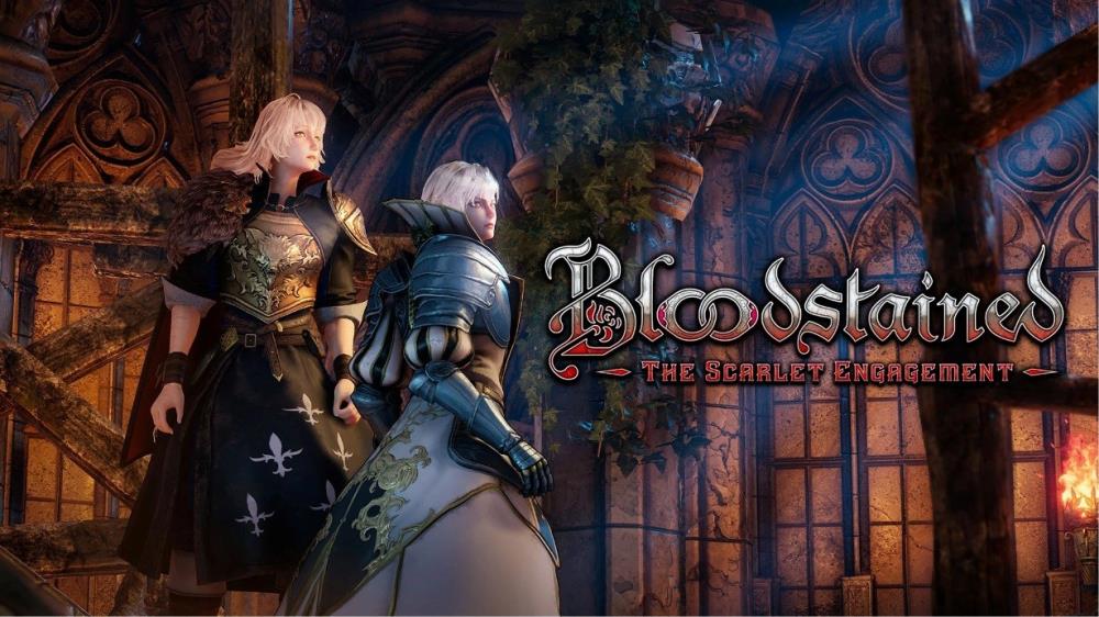Bloodstained: The Scarlet Engagement listed for Switch, plus an unannounced 505 Games Switch 2 title