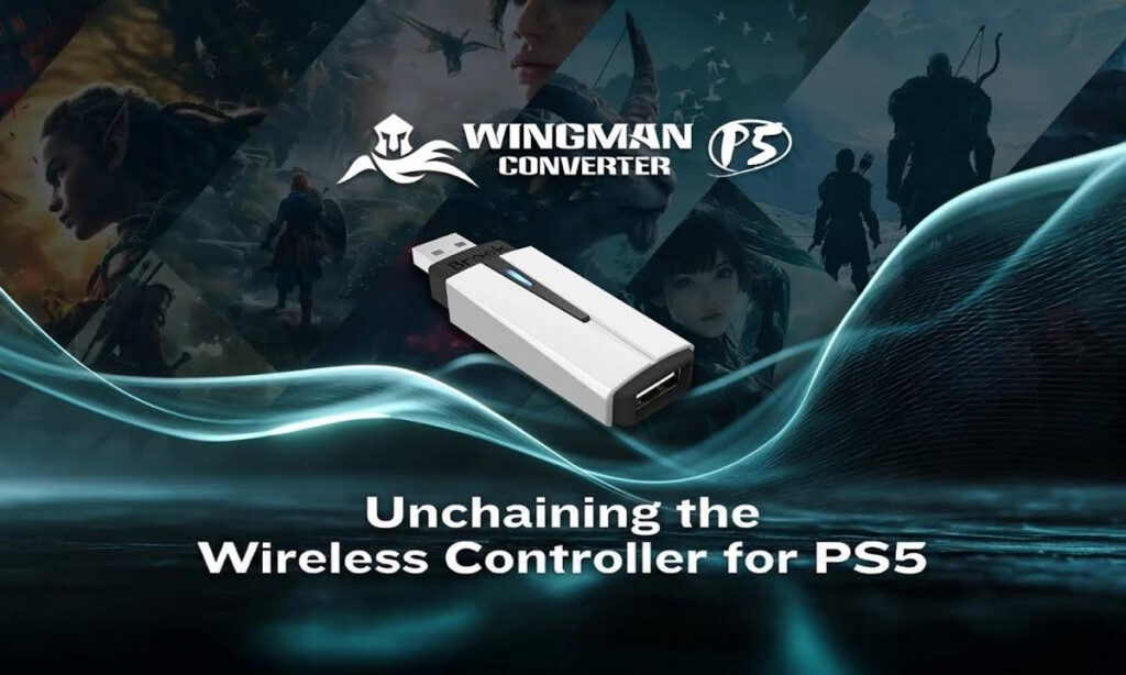 Wingman P5 by Brook Gaming: True wireless & near-zero latency for native PS5, PS4 & PC gaming.