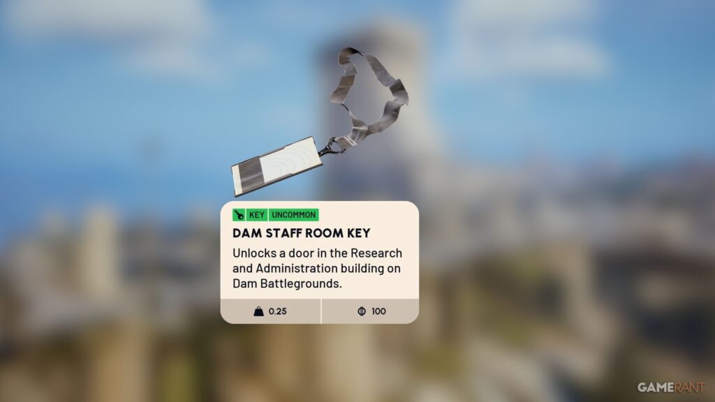 Dam Staff Room Key in ARC Raiders