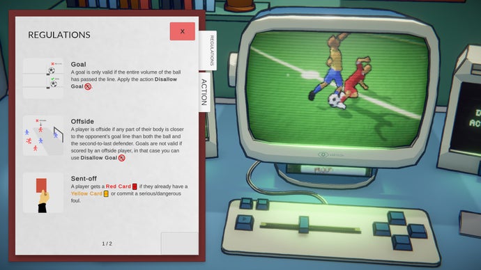 Eye of the Match is Papers, Please, Severance, and Pro Evolution Soccer 2 mixed up into an enticing concotion