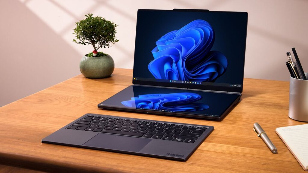 Lenovo might have solved dual-screen laptops โ Modular ports are great, but swappable screens? This ThinkBook concept levels up the form factor.