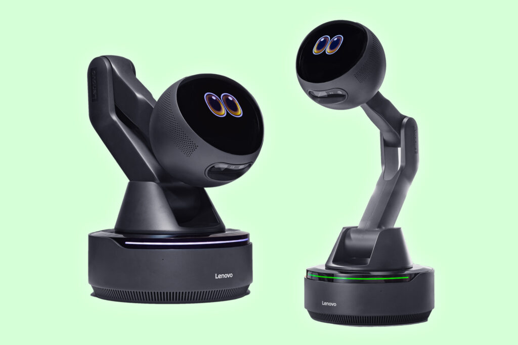 A robot arm with puppy dog eyes is just one of Lenovo’s new desktop AI concepts