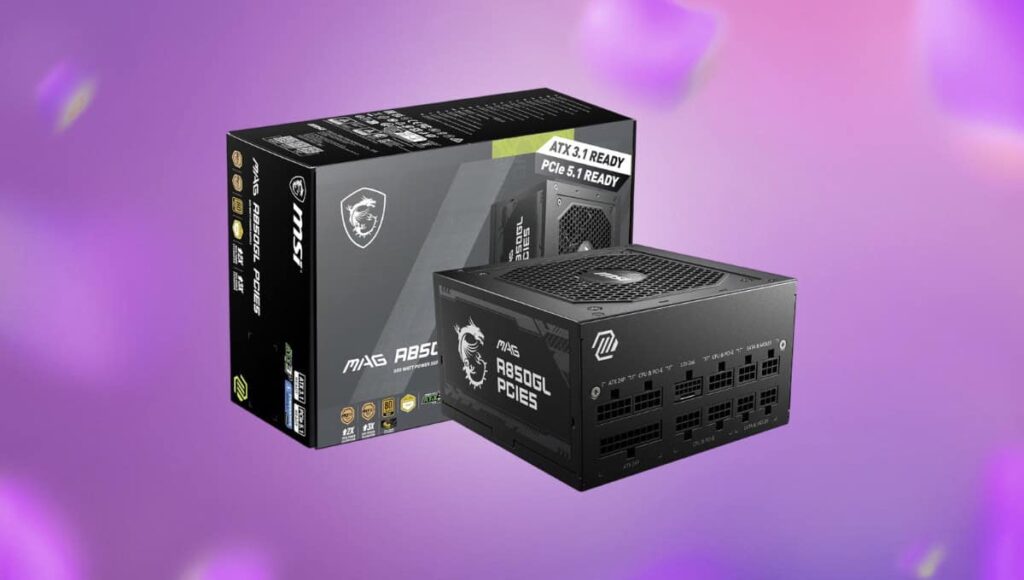 msi’s fully modular 850W PSU drops below $100 on Amazon