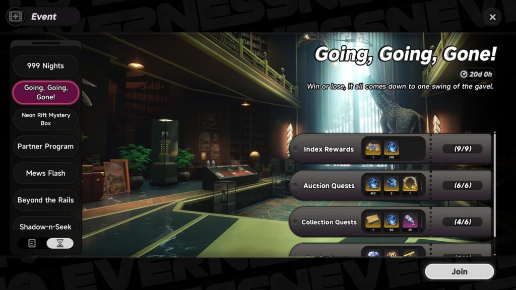 NTE Going Going Gone Event Guide